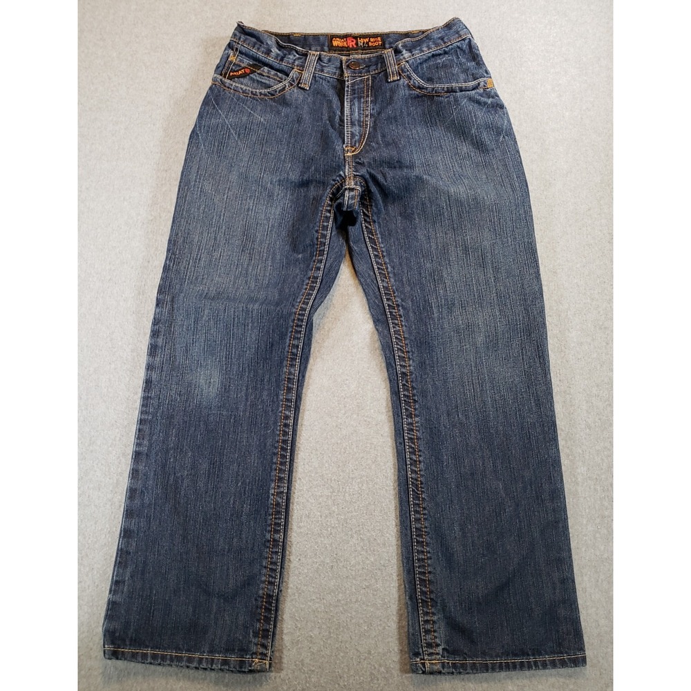 Ariat Work FR Low Rise Jeans Mens Medium Wash Sz 32x30 ACTUAL 32X29 Cat2